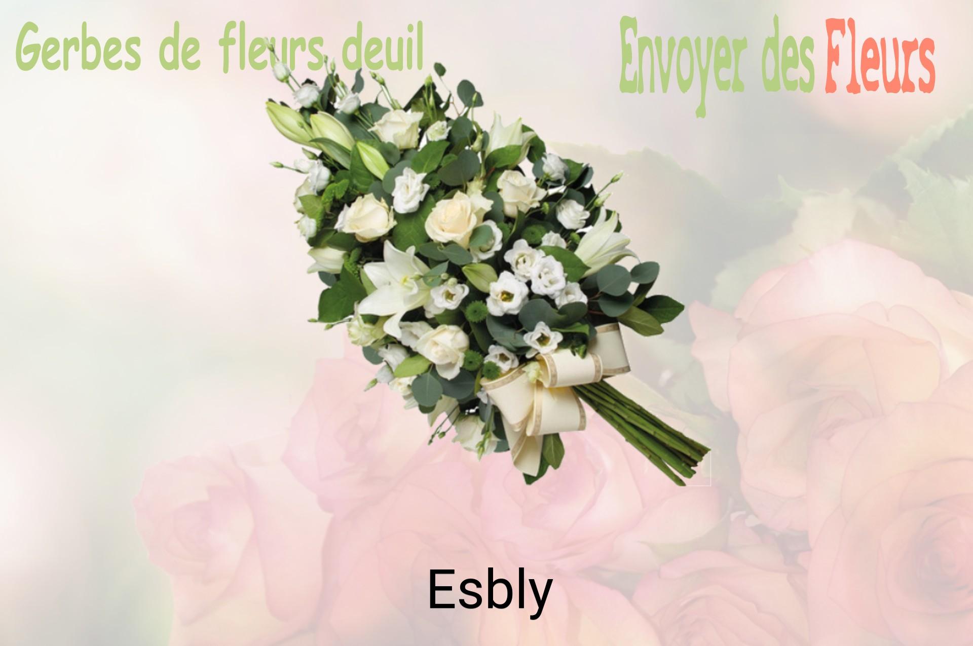 Gerbe de fleurs de deuil livrée à Esbly